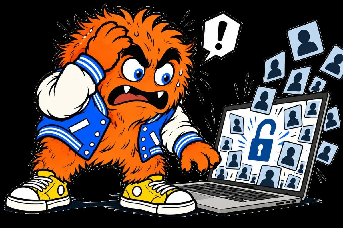 The Bully realizes in horror that his app has made everyone’s information visible.